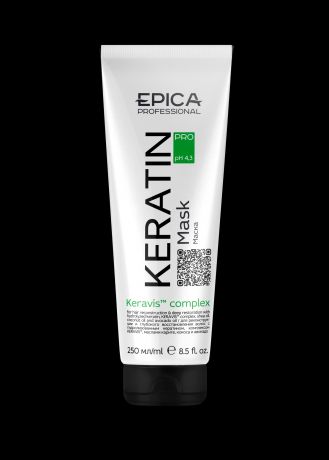 EPICA Маска Keratin PRO для Реконструкции и Глубокого Восстановления Волос, 250 мл