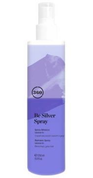 360 Hair Professional Спрей-Кондиционер Be Silver Spray Антижелтый Двухфазный Несмываемый для Светлых Волос, 250 мл