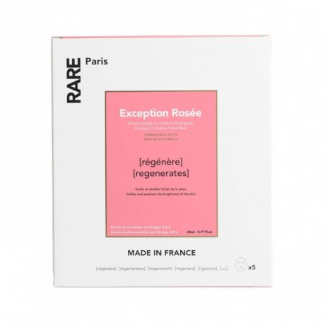 Rare Paris Маска Exception Rosée Восстанавливающая Тканевая для Лица, 5*23 мл