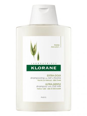 Klorane Шампунь Extra-Doux Сверхмягкий для всех Типов Волос с Молочком Овса, 100 мл