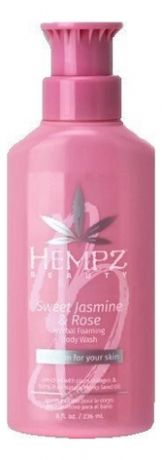 HEMPZ Гель Sweet Jasmine & Rose Herbal Foaming Body Wash для Душа Сладкий Жасмин и Роза, 235 мл