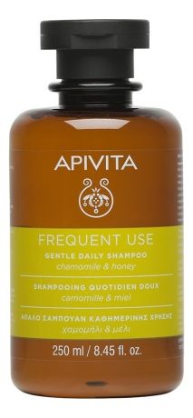 Apivita Шампунь Frequent Use Gentle Daily Shampoo With Chamomile & Honey для Частого Использования с Ромашкой и Мёдом, 250 мл