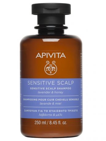 Apivita Шампунь Sensitive Scalp Lavender and Honey Shampoo для Чувствительной Кожи Головы с Лавандой и Медом, 250 мл