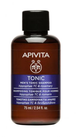 Apivita Шампунь Men's Tonic Shampoo Hippophae TC & Rosemary Тонизирующий против Выпадения Волос для Мужчин, 75 мл