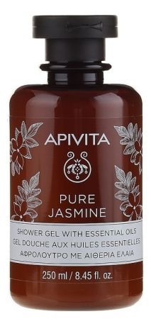Apivita Гель Pure Jasmine Shower Gel With Essential Oils для Душа Чистый Жасмин, 250 мл