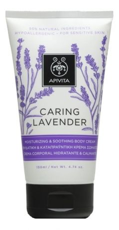 Apivita Крем Caring Lavender Moisturizing & Soothing Body Cream для Тела Лавандовый Уход, 150 мл