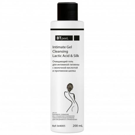 BTpeel Гель Intimate Gel Cleansing для Интимной Гигиены с Молочной Кислотой и Протеином Шелка, 200 мл