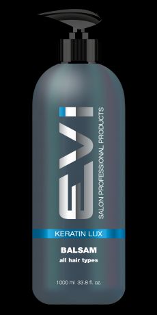 EVI Salon Professional Бальзам-Ополаскиватель Keratin Lux Кератиновое Выпрямление для Непослушных Волос, 1000 мл