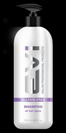 EVI Salon Professional Шампунь Sulfate-Free Бессульфатный после Кератинового Выпрямления и Ботокса для Окрашенных Волос, 1000 мл
