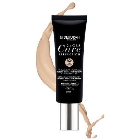 Deborah Milano Крем-Уход 24 Ore Care Perfection Extreme Wear Foundation Тональный тон 00 Слоновая Кость, 30 мл