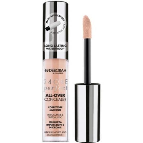 Deborah Milano Корректор 24 Ore Perfect All-Over Concealer Жидкий тон 01 Белоснежный, 5,5г