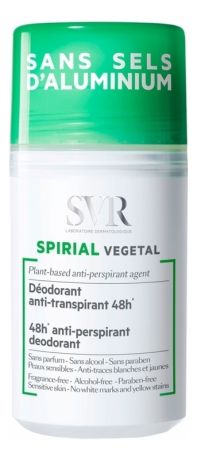 SVR Дезодорант-Антиперспирант Spirial Vegetal Deodorant 48H Растительный, 50 мл
