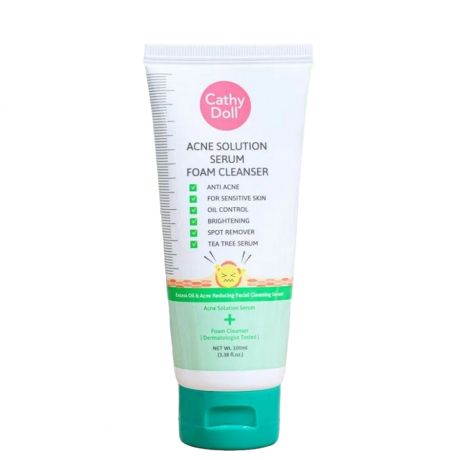 Cathy Doll Пенка Foam Cleanser Очищающая для Лица с Алое Вера против Акне, 100 мл