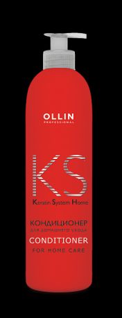 OLLIN PROFESSIONAL Кондиционер Keratine System для Волос для Домашнего Ухода за Осветлёнными Волосами, 250 мл