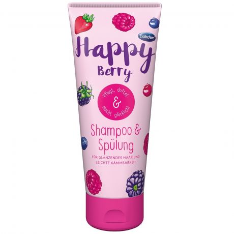 Bubchen Шампунь Happy Berry и Ополаскиватель для Волос Детский Счастливая Ягодка, 200 мл