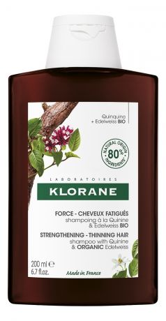 Klorane Шампунь Fortifant & Stimulante Shampooing A La Quinine с Экстрактом Хинина и Органическим Экстрактом Эдельвейса, 200 мл