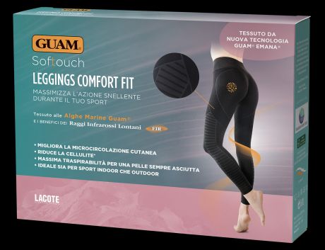 GUAM Леггинсы Leggings Антицеллюлитные Комфортный Фитнес L-XL:48-52 Цвет: Черный, 1 шт