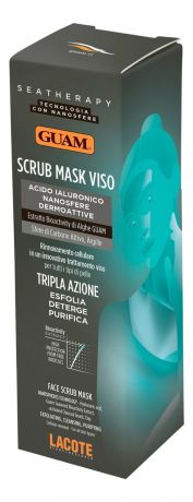 GUAM Маска-Скраб Seatherapy Scrub Mask Viso для Лица с Углем и Гиалуроновой Кислотой, 75 мл