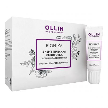 OLLIN PROFESSIONAL Сыворотка BioNika Balance Scalp Energy Serum Энергетическая против Выпадения Волос, 6/15 мл