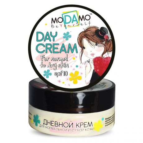 MODAMO Крем Day Cream Дневной для Нормальной и Сухой Кожи, 50 мл