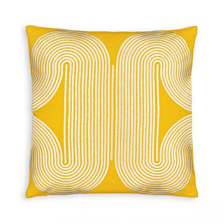 Чехол LaRedoute Чехол На подушку из льна Rialto 45 x 45 см желтый