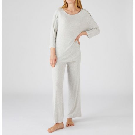 Пижама LaRedoute Пижама Из рифленого трикотажа невероятно эластичная Thermolactyl XS серый