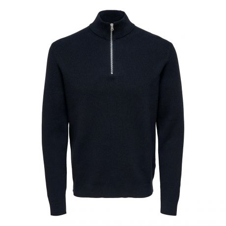 Пуловер LaRedoute Пуловер С воротником-стойкой на молнии Phil XL синий