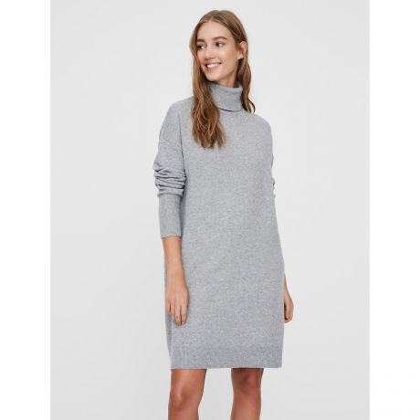 Платье-пуловер LaRedoute Платье-пуловер С воротником-стойкой XS серый