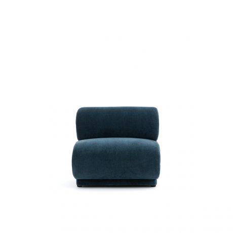 Кресло LaRedoute Кресло Каминное модульное из рифленого велюра Teide 1-мест. синий