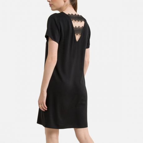 Платье LaRedoute Платье Короткое с V-образным вырезом 44 черный