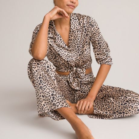 Пижама LaRedoute Пижама Из сатина с леопардовым принтом 40 (FR) - 46 (RUS) другие
