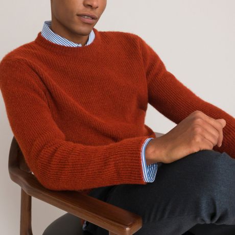 Пуловер LaRedoute Пуловер С круглым вырезом сделано в Европе M оранжевый