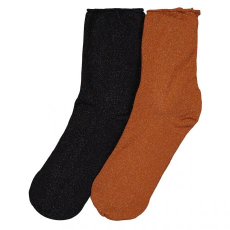 Комплект из двух пар носков LaRedoute Комплект из двух пар носков Блестящий трикотаж 35/38 каштановый