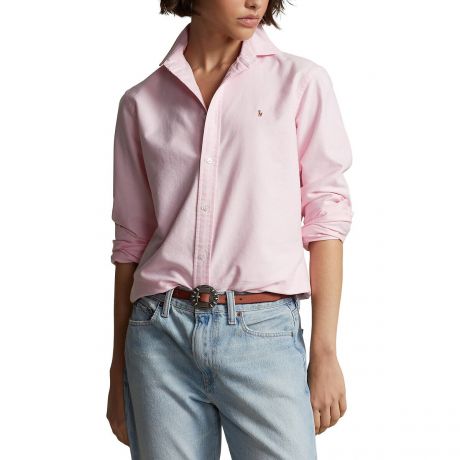 Рубашка LaRedoute Рубашка Из ткани оксфорд классическая длинные рукава 40 (FR) - 46 (RUS) розовый