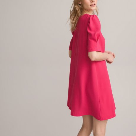 Платье LaRedoute Платье Короткое с V-образным вырезом короткие рукава 48 розовый