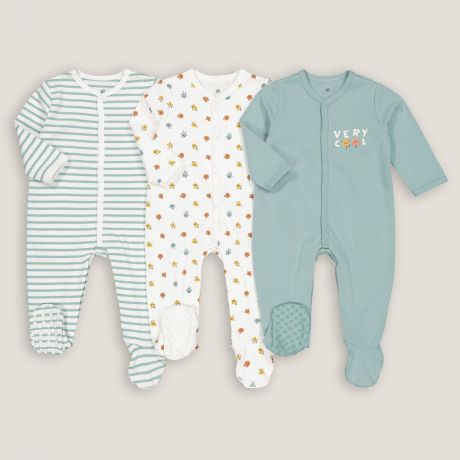 Комплект из трех пижам для LaRedoute Комплект из трех пижам для Новорожденных из трикотажа интерлок 9 мес. - 71 см синий