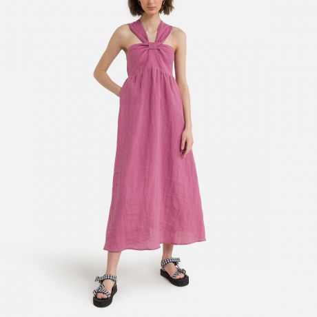 Платье LaRedoute Платье Длинное с бретельками-завязками 2(M) розовый
