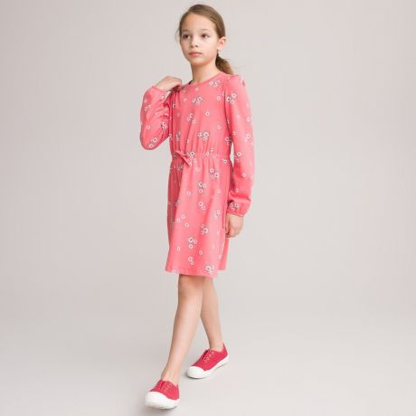Платье LaRedoute Платье С цветочным принтом из биохлопка 3-12 лет 12 лет -150 см розовый