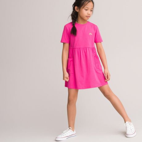 Платье LaRedoute Платье С короткими рукавами из биохлопка 3-12 лет 8 лет - 126 см розовый