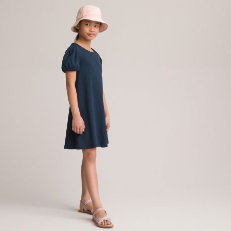 Платье LaRedoute Платье С короткими рукавами с напуском 3-12 лет 12 лет -150 см синий