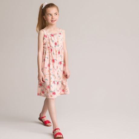 Платье LaRedoute Платье С бретелями и цветочным принтом 3-12 лет 5 лет - 108 см розовый