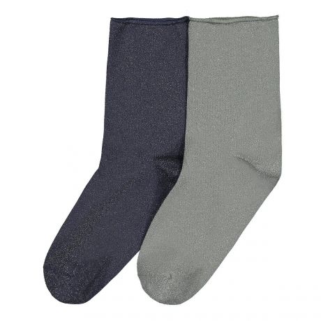Комплект из двух пар носков LaRedoute Комплект из двух пар носков Из трикотажа с эффектом блеска 35/38 синий