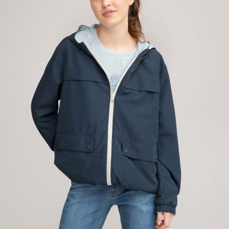 Куртка LaRedoute Куртка С капюшоном двухсторонняя 10-18 лет 10 лет - 138 см бежевый