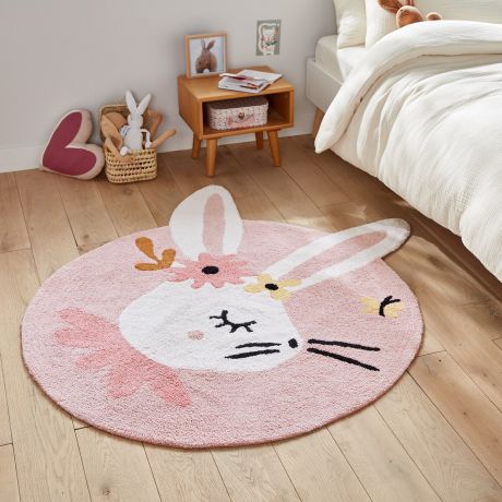 Коврик LaRedoute Коврик Детский Lapin Fleuri 120 x 120 см разноцветный