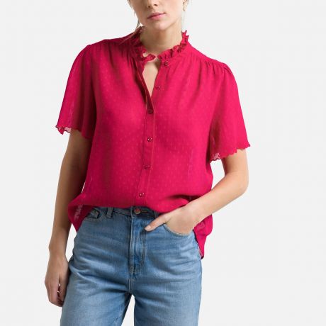 Блузка LaRedoute Блузка С короткими рукавами 0(XS) розовый