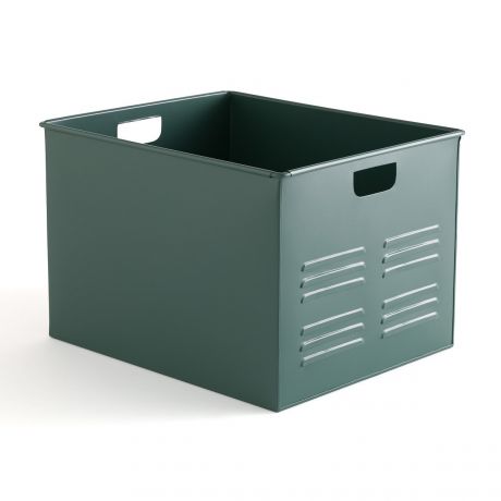 Металлический LaRedoute Металлический Ящик для хранения Hiba единый размер зеленый