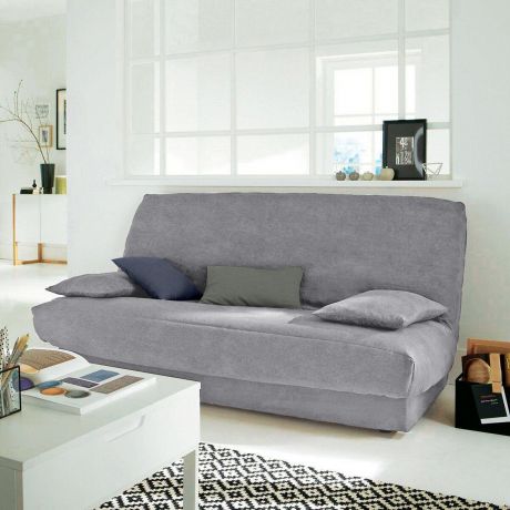 Чехол LaRedoute Чехол Для раскладного дивана из искусственной замши единый размер серый