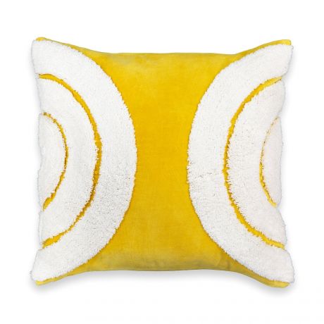 Чехол LaRedoute Чехол На подушку из велюра Nilim 50 x 50 см желтый