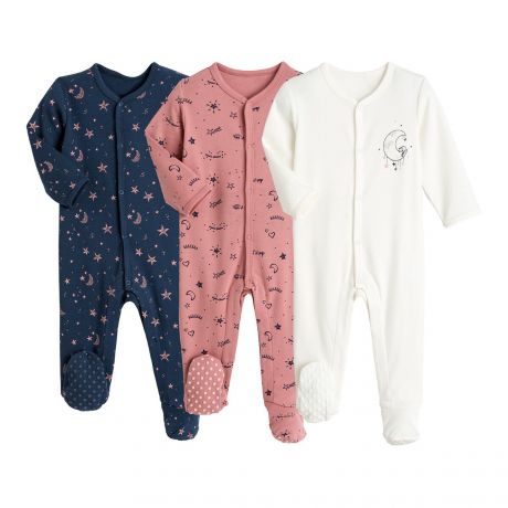 Комплект из 3 пижама из LaRedoute Комплект из 3 пижама из Биохлопка 0 мес-2 лет рожденные раньше срока - 45 см розовый