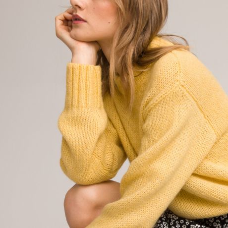 Пуловер LaRedoute Пуловер С воротником-стойкой S желтый